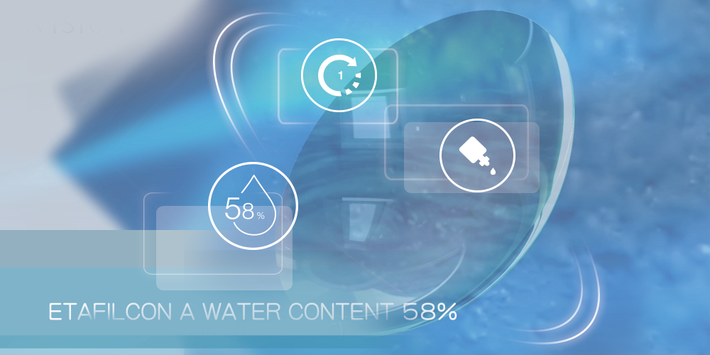 ETAFILCON A WATER CONTENT 58%